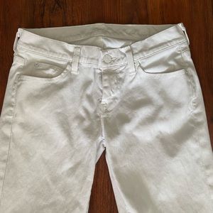 7 For All Mankind Jeans women’s white straight leg jeans. Size 26